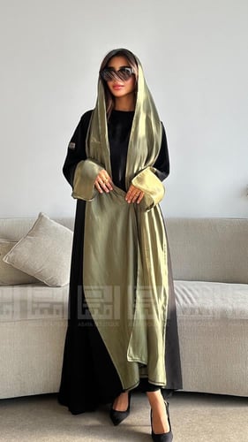 عباية يومية أنيقة بقصة A Line بقماش بلاك بيري والح...