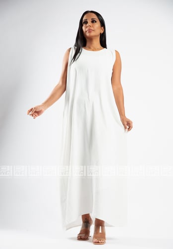 فستان عباية أبيض 1157