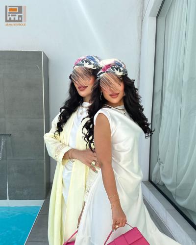 بكج الاشراقة الهادئة عباية الكاميليا الصفراء و فست...