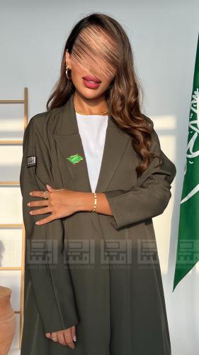 عباية بليزر باللون الزيتوني الأنيق-1332