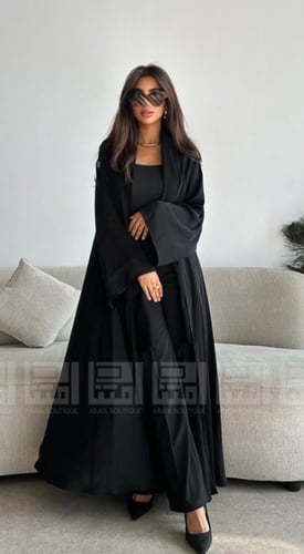 بكج عبايتين حراير الصيفية الأنيقة بتصميم A-LINE- 1...