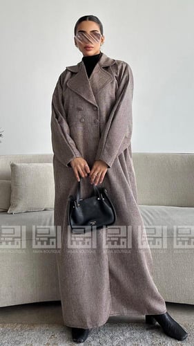 عباية شتوية فاخرة بتصميم جاكيت أنيق- 1519