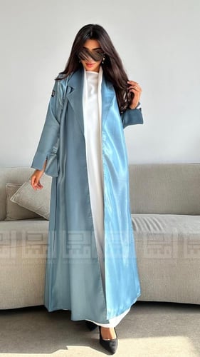 عباية صيفية ميكادو لامع بأكمام جرس- 1460