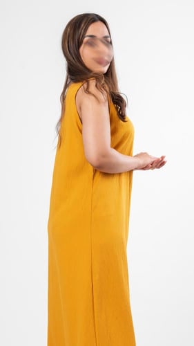 فستان عباية كركمي 1153