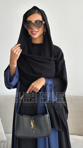 عباية صيفية يومية أنيقة بقصة A Line من قماش بلاك ب...