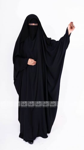 عباية رأس واسعة مع خمار ثابت -1267