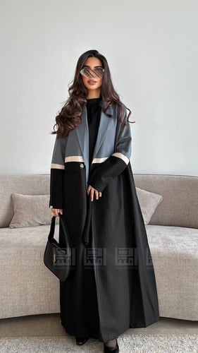 عباية سوداء بليزر صيفية- 1538