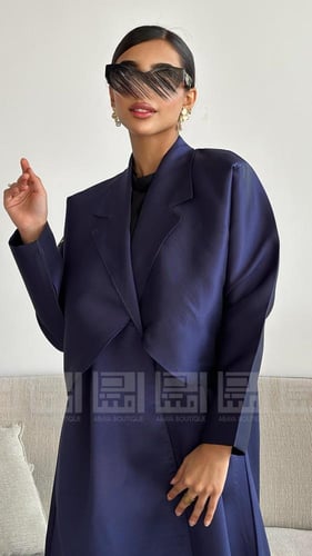 بكج عباية بليزر كحلي بتصميم أنيق ومتفرد- 1508