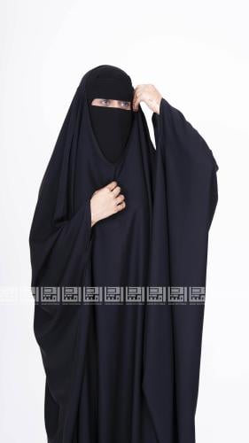 عباية رأس واسعة مغلقة بتصميم فراشة عصري- 1266