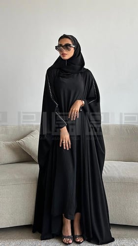 بكج البشت الأسود و البني الكريستالي الصيفي- 1577