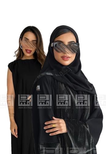 بكج عباية زيتية شتوية أنيقة بتصميم- 1515