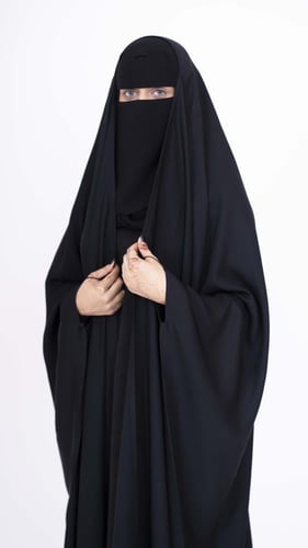 بكج أصالة و أناقة عباية رأس واسعة و برقع ذهبي- 159...