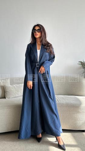 عباية كحلية بقطعتين متصلتين - 1410