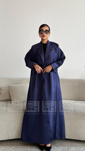 بكج عباية بليزر كحلي بتصميم أنيق ومتفرد- 1508