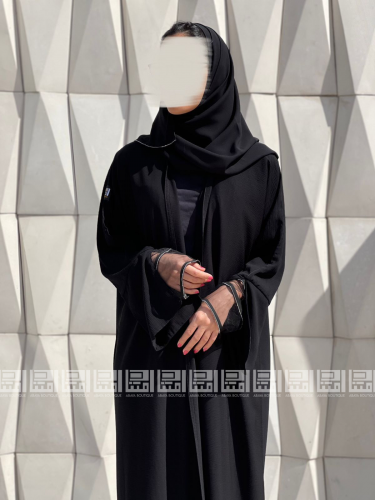 عباية سوداء بقصة اكمام مميزة 1152