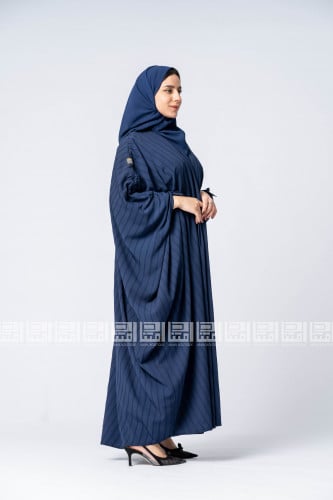 عباية بشت كحلي رسمية بتفاصيل أنيقة- 1186