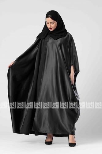 عباية بشت سوداء كريب حرير 1202