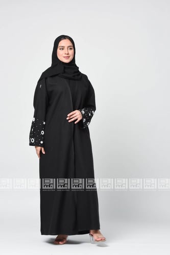 عباية سوداء بشك خرزي من اللؤلؤ 1278