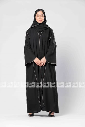 عباية سوداء بخط كريستال 1219