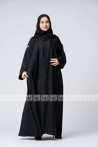 عباية بفستان متصل قطعة واحدة 1291