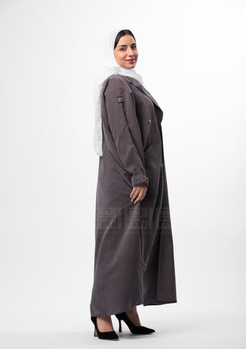 عباية بليزر بقماش الشامواه -1344