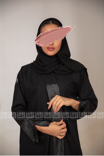 عباية سوداء رسمية بخطوط طولية 1176