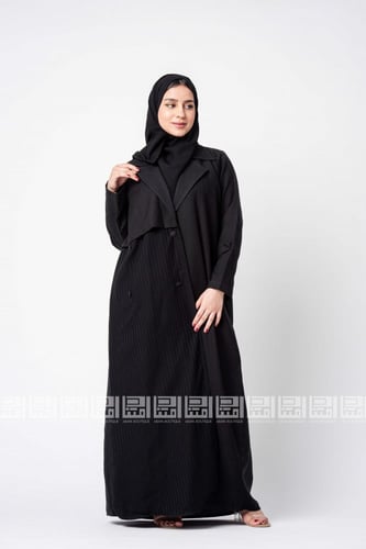 عباية رسمية سوداء بتصميم أنيق- 1148