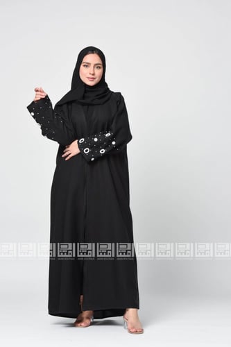 عباية سوداء بشك خرزي من اللؤلؤ 1278