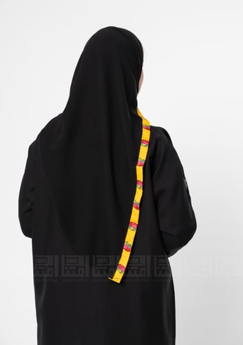 عباية سوداء بقماش الشالكي 1162