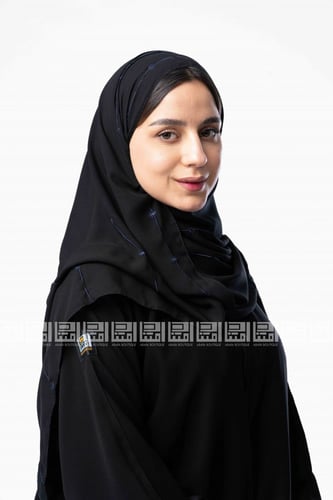 طرحة سوداء بنقش النجمة نيلي 1110