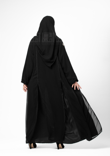 عباية سوداء قماش شيفون - 1358