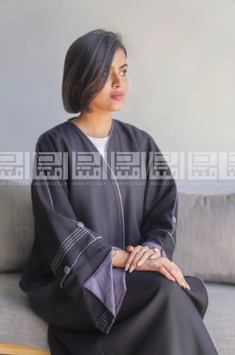 عباية لاڤندر باللون الرمادي 1031