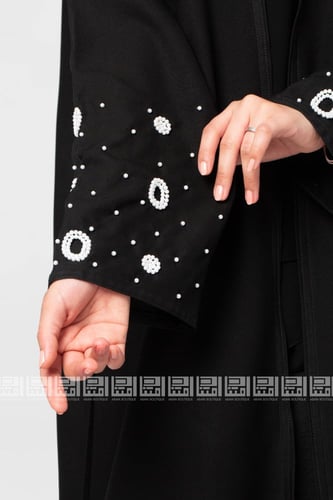 عباية سوداء بشك خرزي من اللؤلؤ 1278