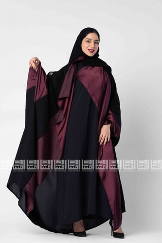 عباية سوداء بشت قطرية بتداخل الماروني 1240