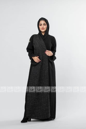 عباية سوداء شتوية بقماش مميز 1253