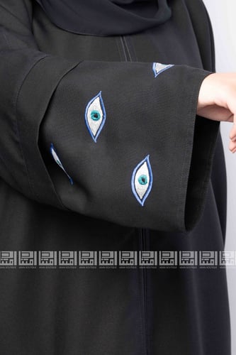 كم عباية تطريز العيون - جددي عبايتك-3064