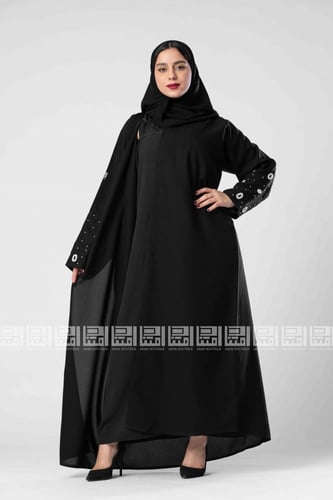عباية سوداء بشك خرزي من اللؤلؤ 1278