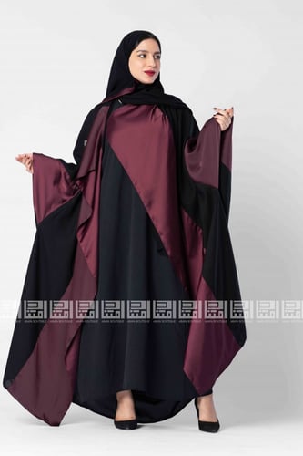 عباية سوداء بشت قطرية بتداخل الماروني 1240