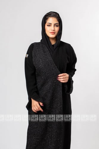 عباية سوداء شتوية بقماش مميز 1253