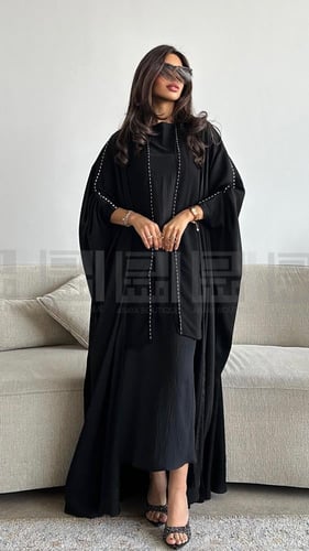 بكج البشت الأسود و الأخضر الكريستالي الصيفي- 1583