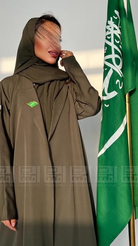 عباية بليزر باللون الزيتوني الأنيق-1332