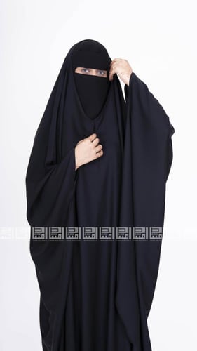 عباية رأس واسعة مغلقة بتصميم فراشة عصري- 1266