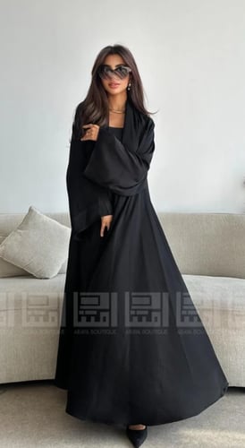 بكج عبايتين حراير صيفية بتصميم A-Line أنيق- 1550