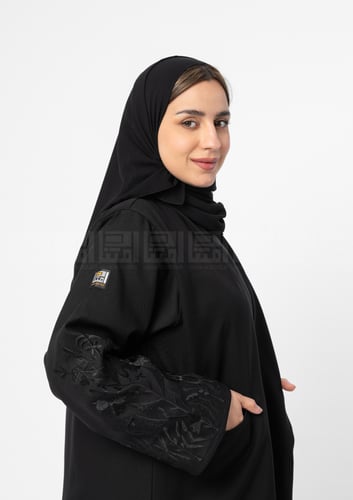 عباية سوداء بجيوب مخفية وفستان متصل 1354