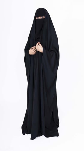 بكج أصالة و أناقة عباية رأس واسعة و برقع ذهبي- 159...