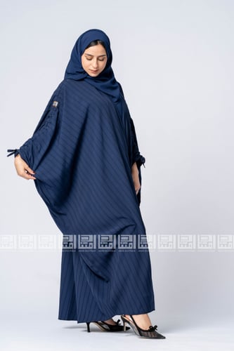 عباية بشت كحلي رسمية بتفاصيل أنيقة- 1186