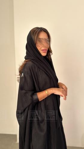 عباية بشت سوداء جاكار صيفي بقصة قطرية أنيقة- 1433