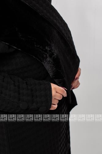 عباية سوداء شتوية بإضافة المخمل 1259