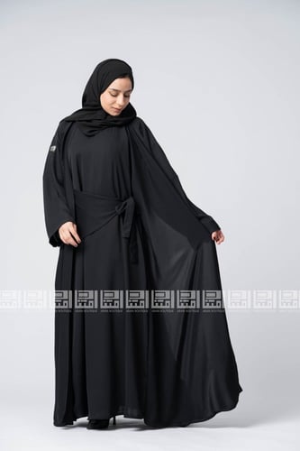 عباية بفستان متصل قطعة واحدة 1291