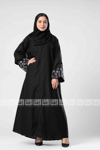 عباية سوداء بأكمام منفصلة متعددة 1297